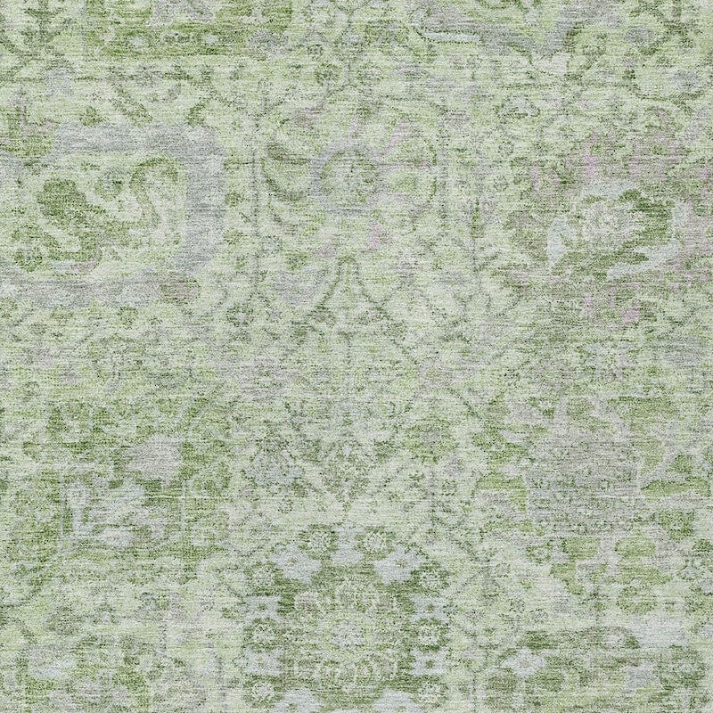 HomeRoots Damask Traditional Rectangle Outdoor Rug