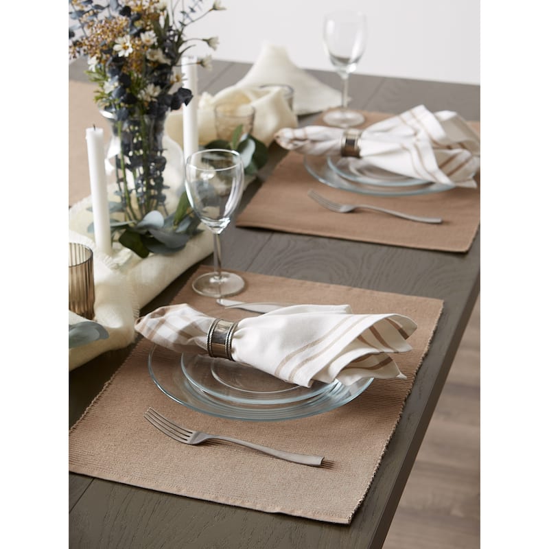 DII Barn Red Ribbed Placemat Set/6