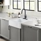 preview thumbnail 7 of 10, Parker Crisp White Fireclay 26" Single Bowl Quick-Fit Drop-In Farmhouse Apron Kitchen Sink (3 Holes) and Drain