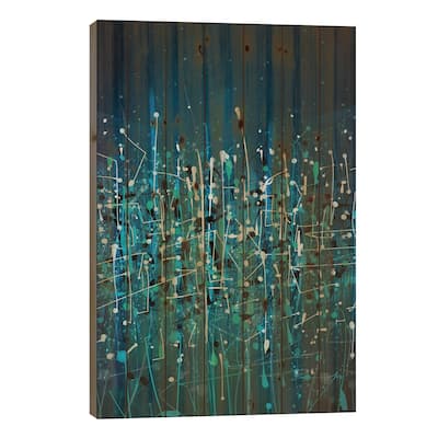 Planktonic Print On Wood by Guillermo Arismendi - Multi-Color