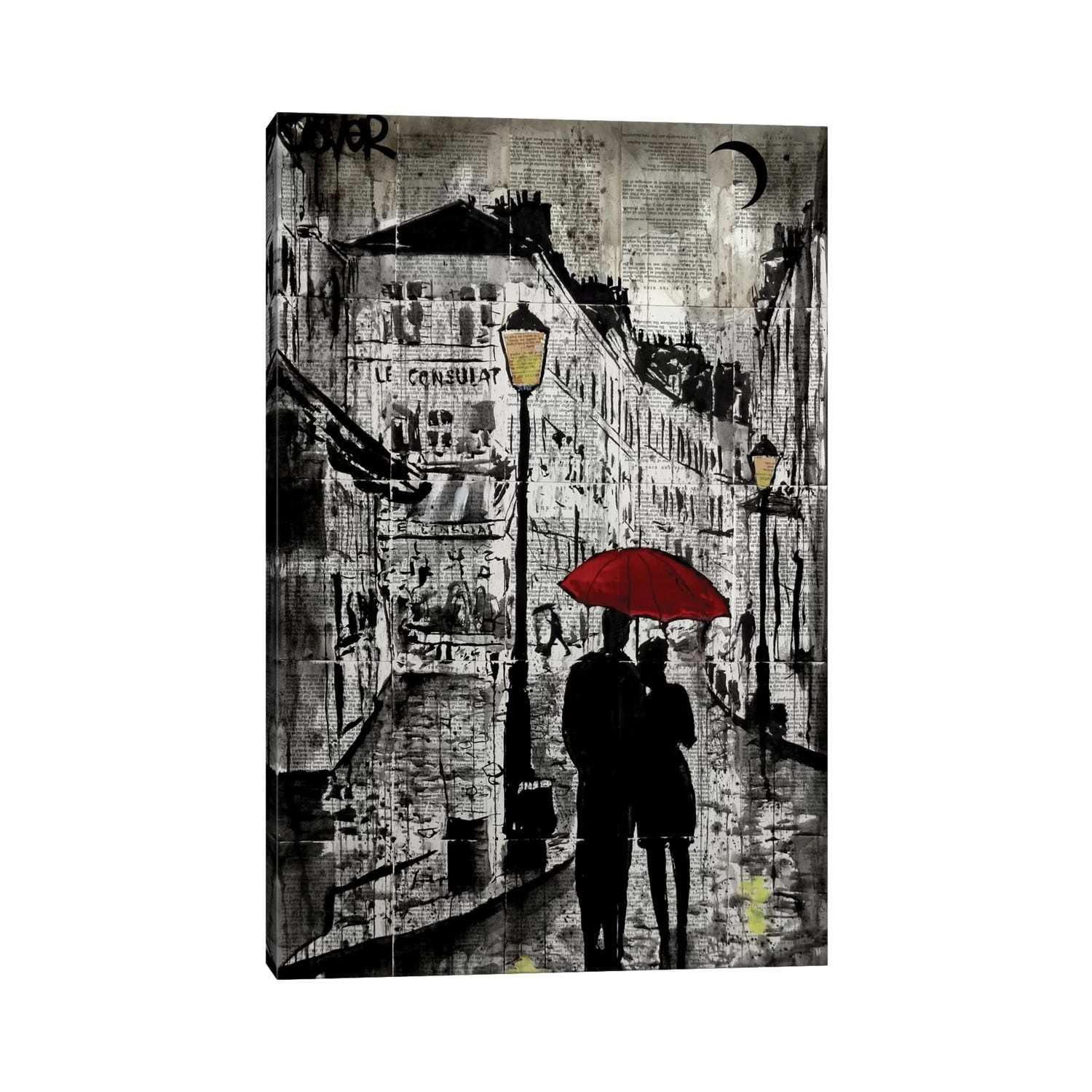 iCanvas "Rainy Promenade" by Loui Jover Canvas Print