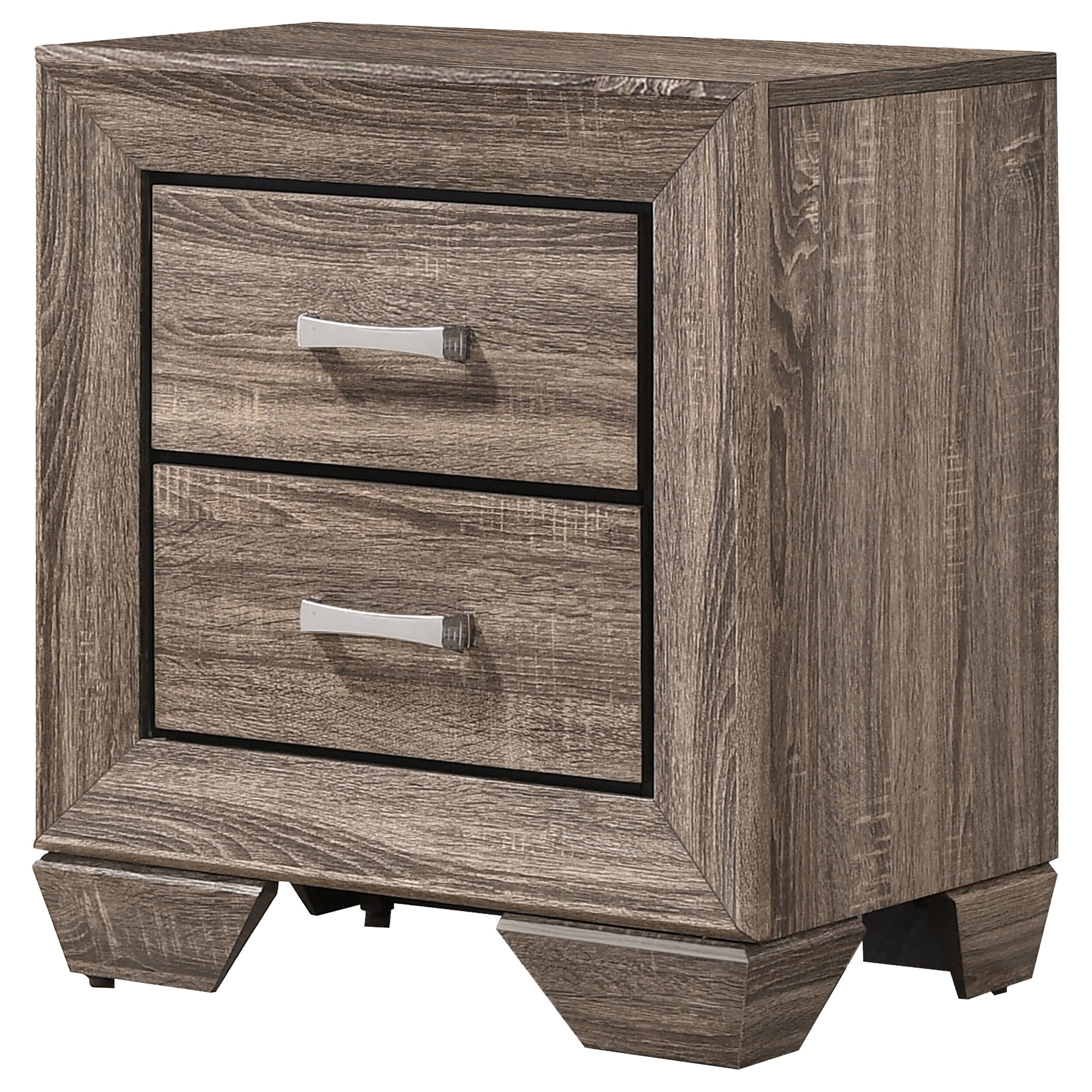 Kauffman Modern 2-Drawer Nightstand with Sleek Transitional Design  -image