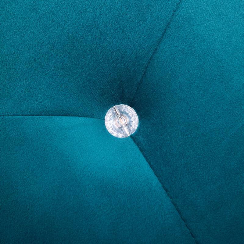 Blue Elegant Velvet Diamond Tufted Storage Ottoman - Multi-Functional Seating for Living & Bedroom