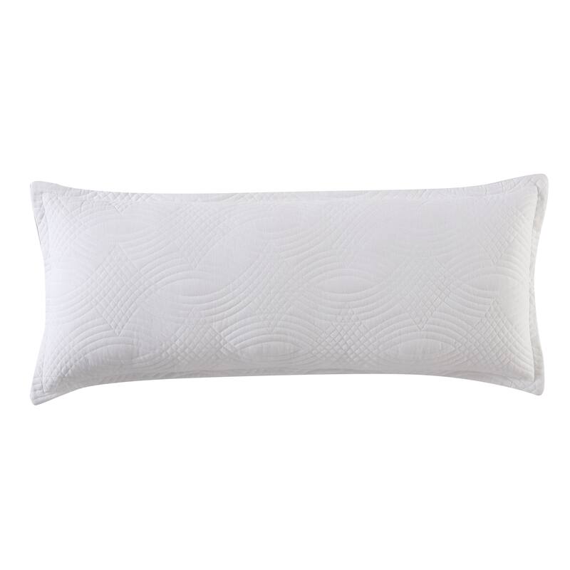 Laura Ashley Solid Trellis White Cotton Daybed Cover Set
