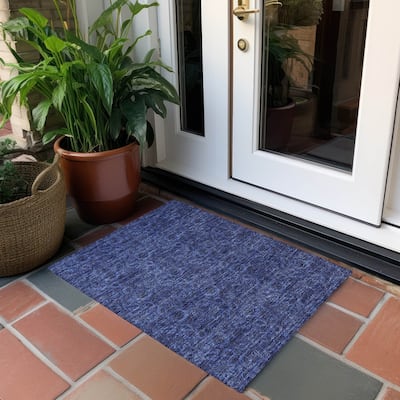 Machine Washable Indoor/ Outdoor Chantille Floral Rug