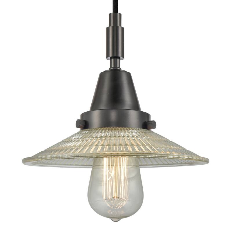 Innovations Lighting 447-1P-G2 Halophane 9" Wide Mini Pendant with - Matte Black