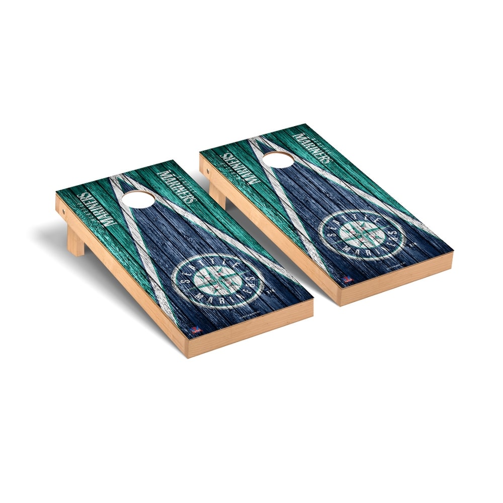 Seattle Mariners MLB Triangle Cornhole Board Set
