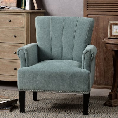 Rivet Tufted Polyester Armchair (Set of 1)
