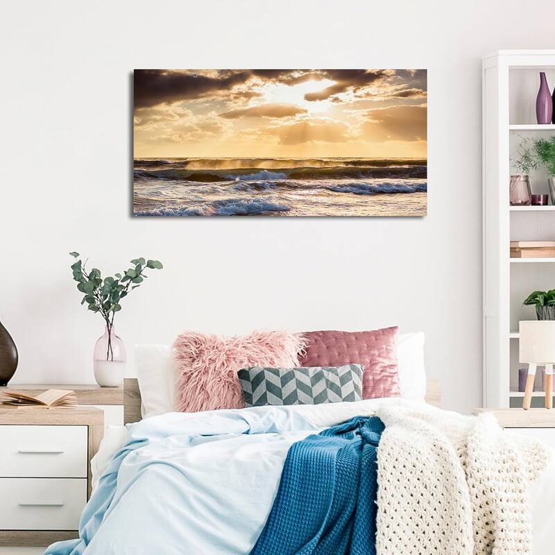 Wall Decor Glow Sea Scene Picture Painting Nature Landscape