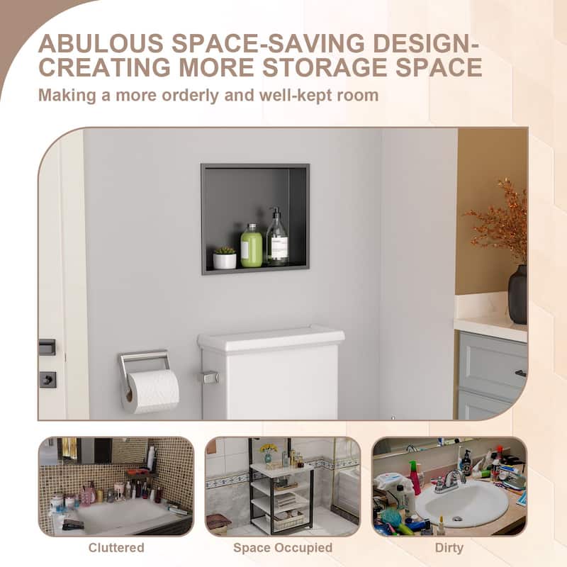16'' x 14'' Bath Shower Niche Stainless Steel Bathroom Storage