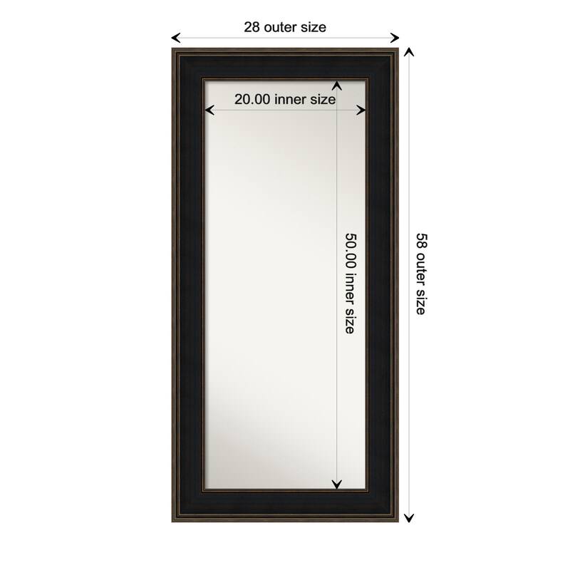 Wall Mirror Choose Your Custom Size-Oversized, Mezzanine Espresso Wood