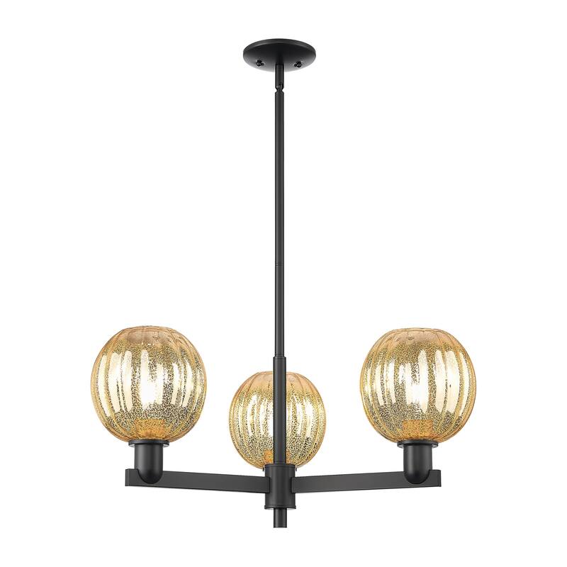 Innovations Lighting Downtown Urban - Preston - 3 Light 18" Globe Shade Stem Hung Chandelier