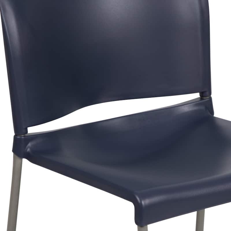 5 Pack 880 lb. Capacity Full Back Contoured Sled Base Stack Chair