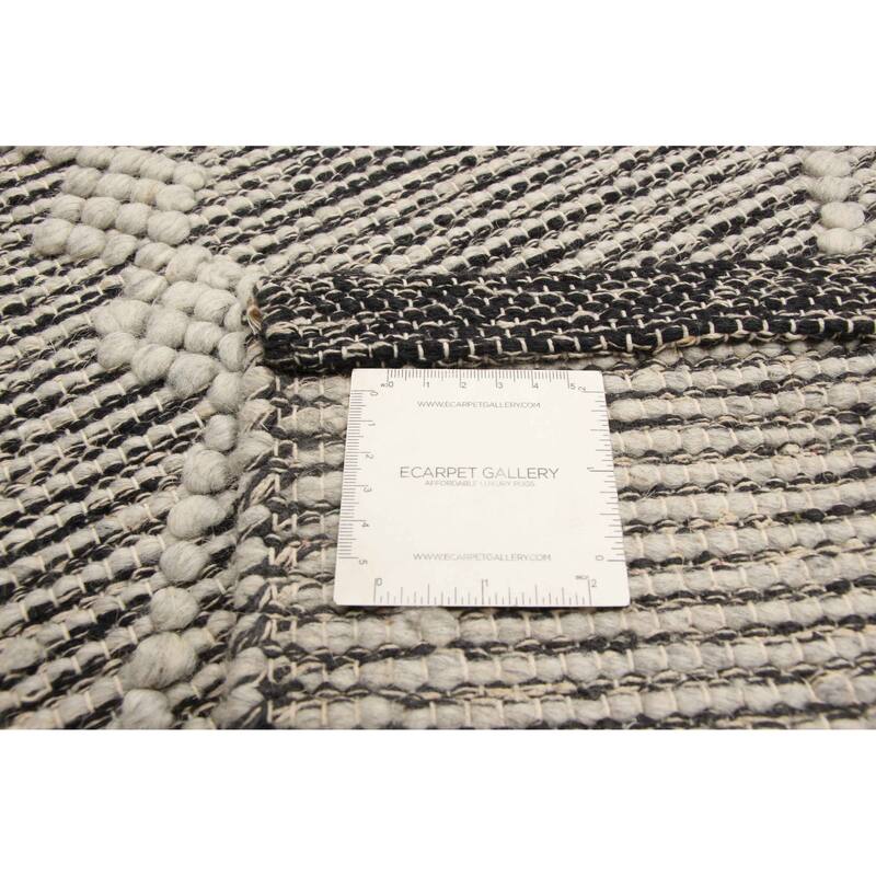 ECARPETGALLERY Braid weave Sienna Khaki Wool Rug - 4'11 x 8'4