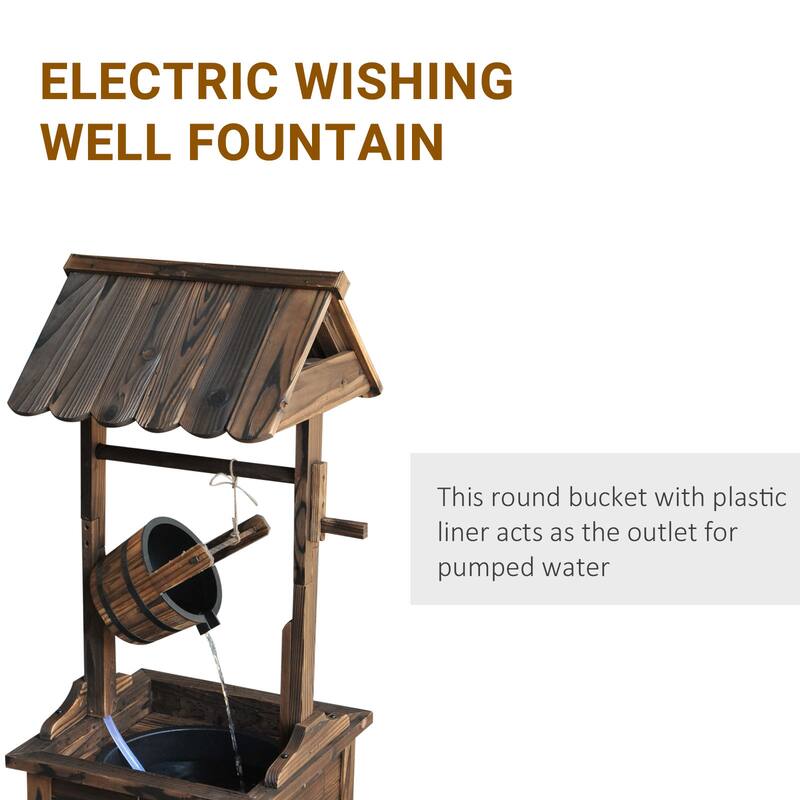 Accent Rustic Wishing Well Fountain