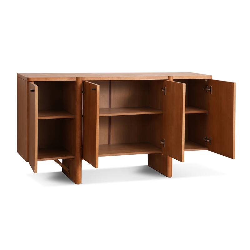 Christopher Knight Home - Noah 55" Wide Storage Sideboard with Adjustable Shelves and Sleek Modern Design