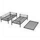 preview thumbnail 8 of 13, Heavy-Duty Metal Twin Over Twin Bunk Bed with Trundle for Kids and Teens