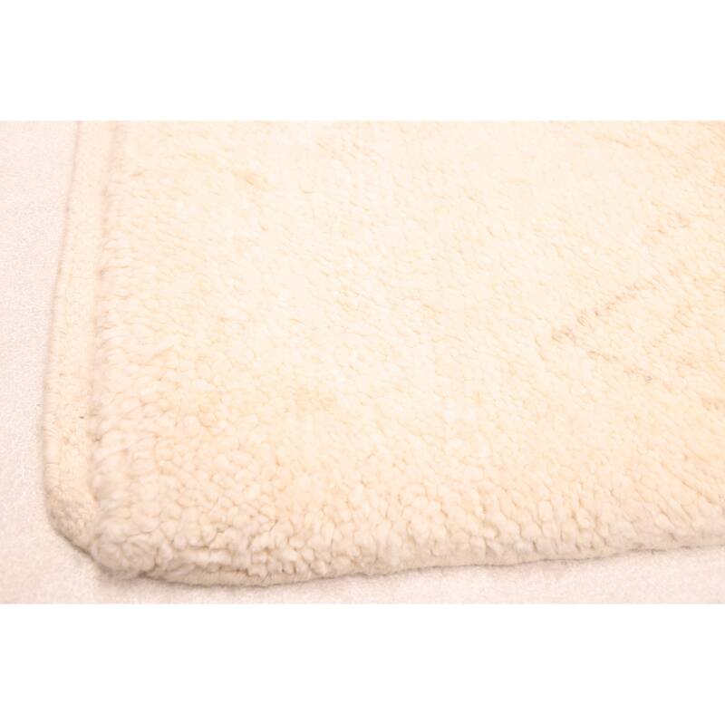 ECARPETGALLERY Hand-knotted Looma Cream Wool Rug - 8'3 x 10'0