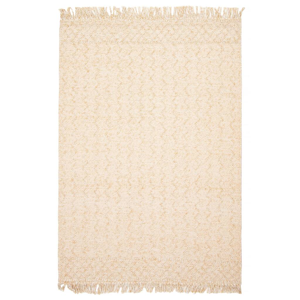 ECARPETGALLERY Braid weave Sienna Tan Wool Rug - 5'2 x 7'5