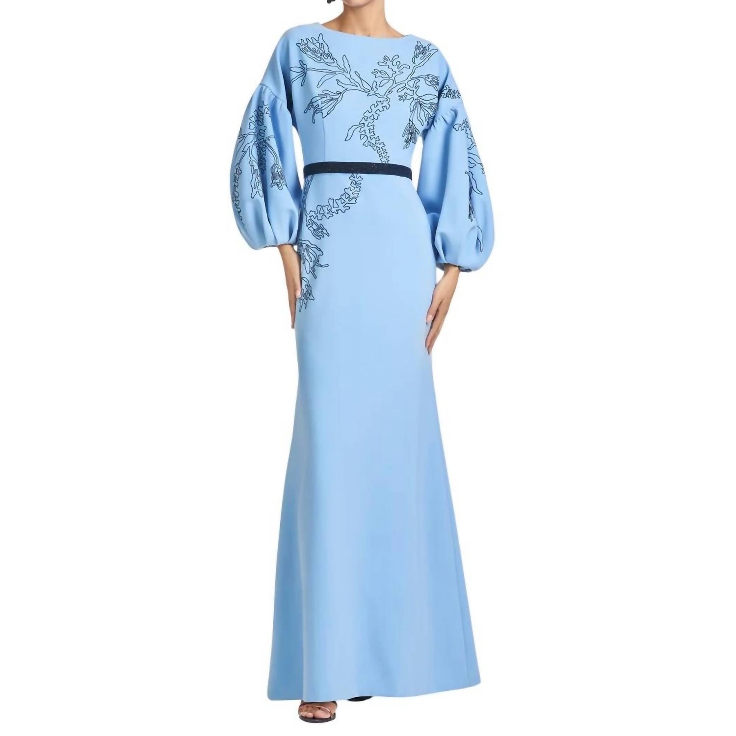 sachin and babi blue and white dress Sachin & Babi Kayla Gown - Ice Blue main image 0