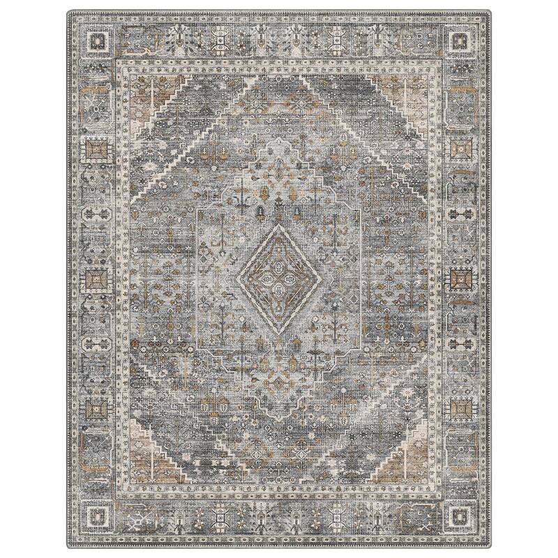 Mcow Low Pile Machine Washable Non-Slip Area Rug - 8'X10'