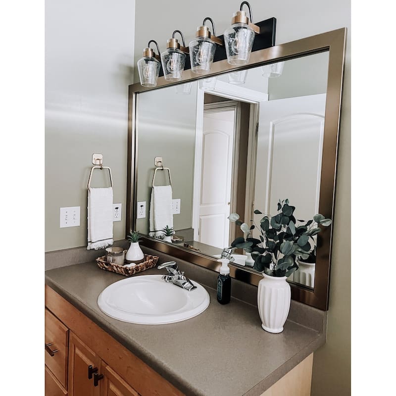 Meade Champagne Bronze Framed Vanity Mirror