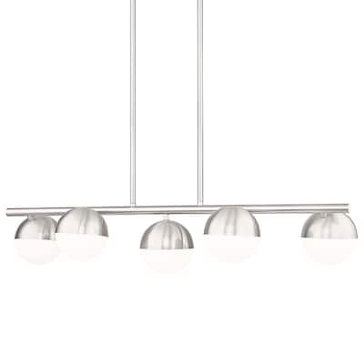 Z-Lite 7517-5L Realm Sphere 5 Light 42" Wide Linear Chandelier