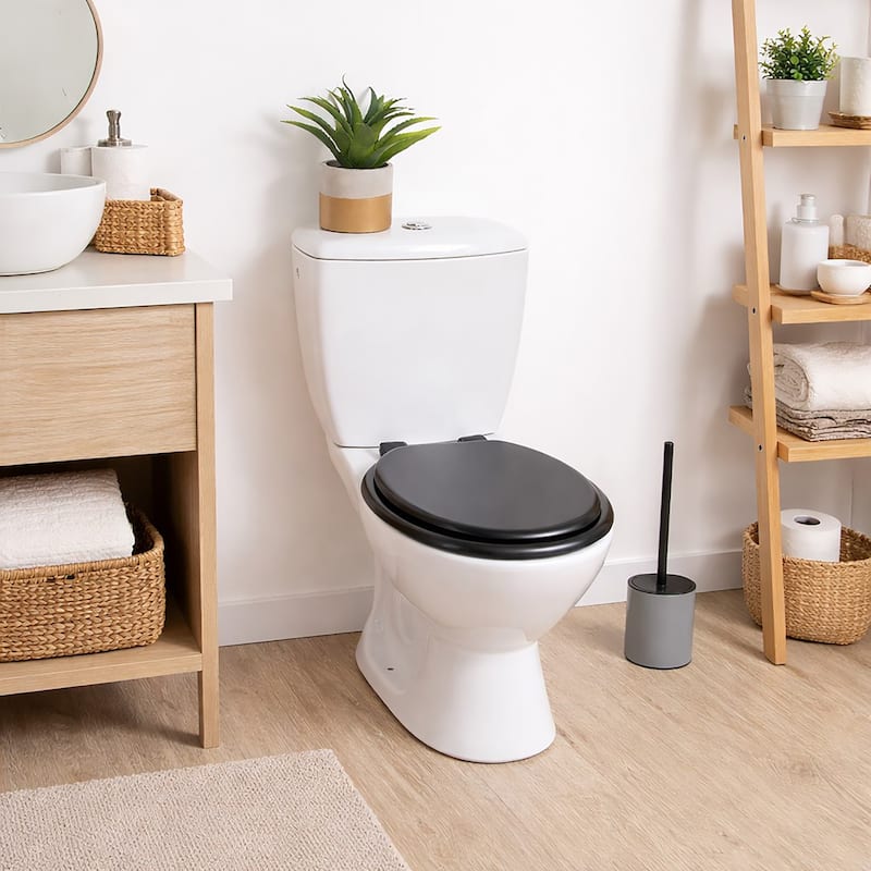 Round Molded Wood Toilet Seat 17 Inches