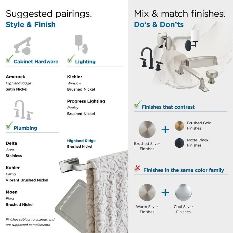 Amerock Highland Ridge Pivoting Double Post Toilet Paper Holder
