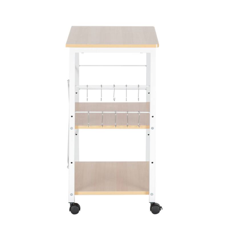 Bakers Rack 3-Tier Kitchen Utility Microwave Oven Stand Storage Cart Workstation Shelf - 23.62" x 15.75" x 28.94"