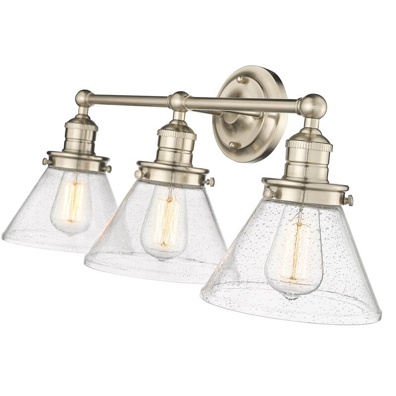 Millennium Lighting Eyden 2 Light Vanity Light with Clear Seedy Glass Shades