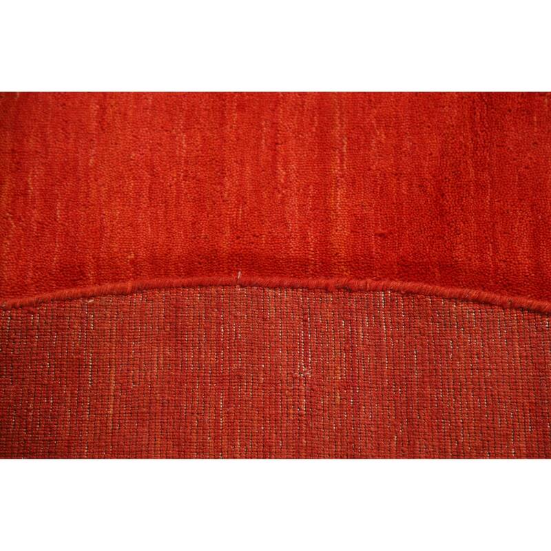 Hand Knotted Oriental 100% Wool Carpet Tribal Animal Pictorial Oranges & Rust Gabbeh Area Rug - 6' 6'' X 6' 6''