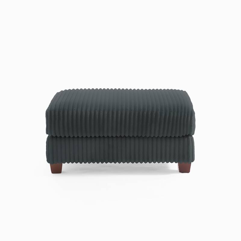 36" Wide Oversized Upholstered Chaise Lounge Accent Chair with Ottoman