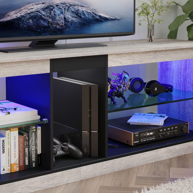55 inch Entertainment Center LED TV Stand up to 65 Inch TVs for Living Room - 55 inches