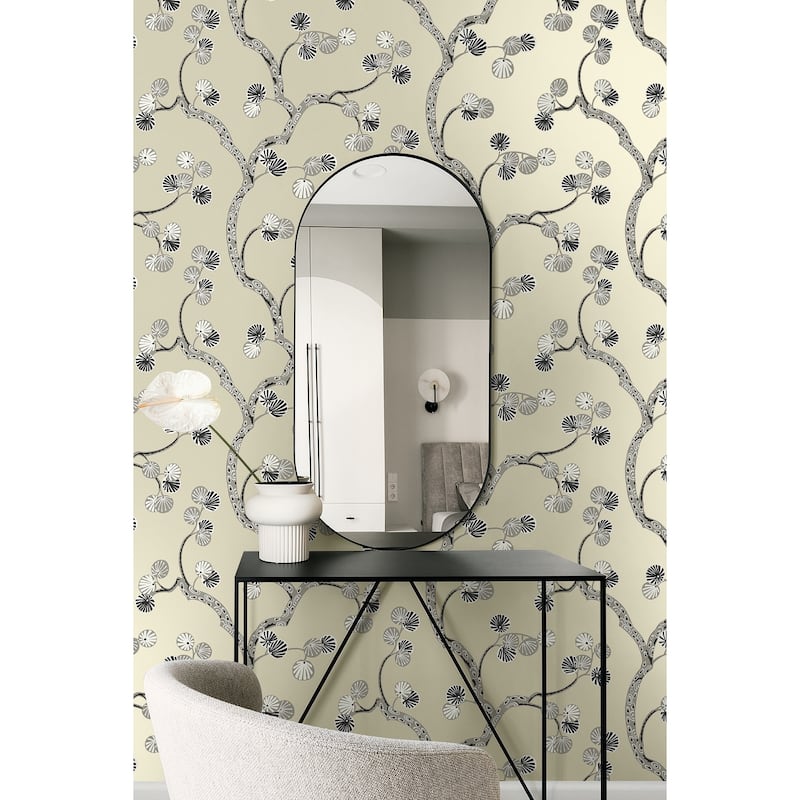 Seabrook Designs Allegra Branches Non-Woven Unpasted Wallpaper