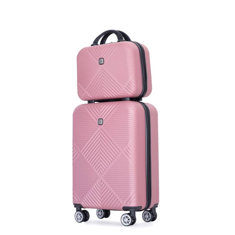 20/14" Spinner Wheels Luggage Sets 2 Piece Lightweight Suitcase Sets, Carry On Trunks Sets