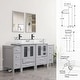 preview thumbnail 146 of 146, 72" Bathroom Vanity Set Glass Ceramic Vessel Sink Side Cabinet Combo