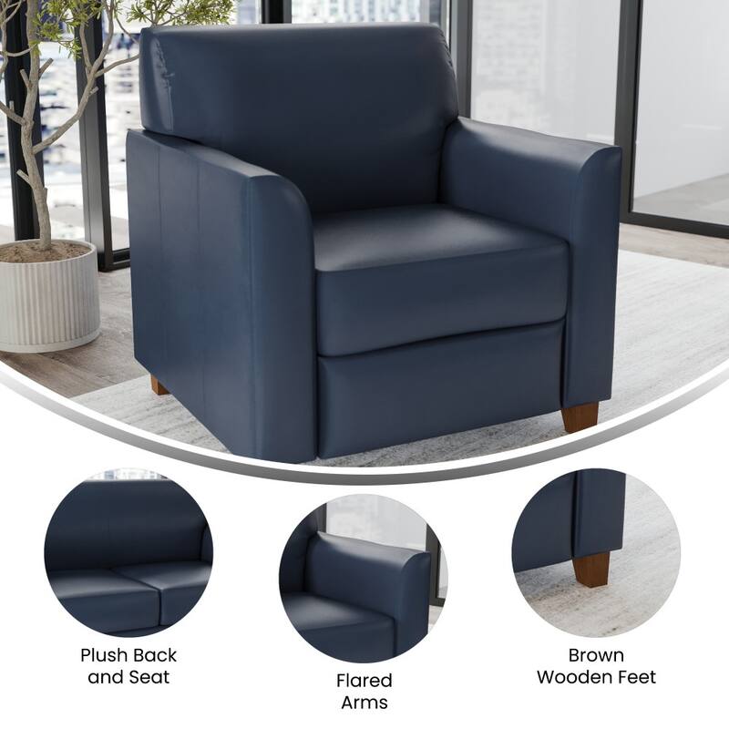 LeatherSoft Chair with Clean Line Stitched Frame - 30.5"W x 29"D x 31.5"H