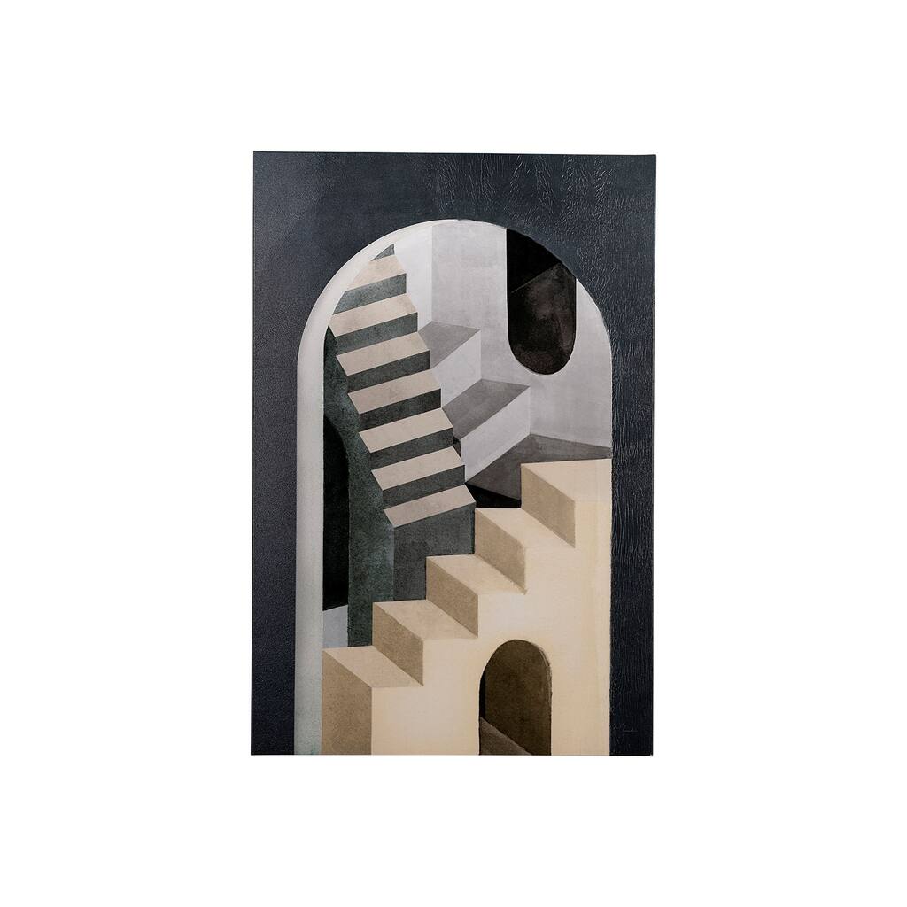 Labyrinth I Tri Color (30 x 45) Canvas Art Print