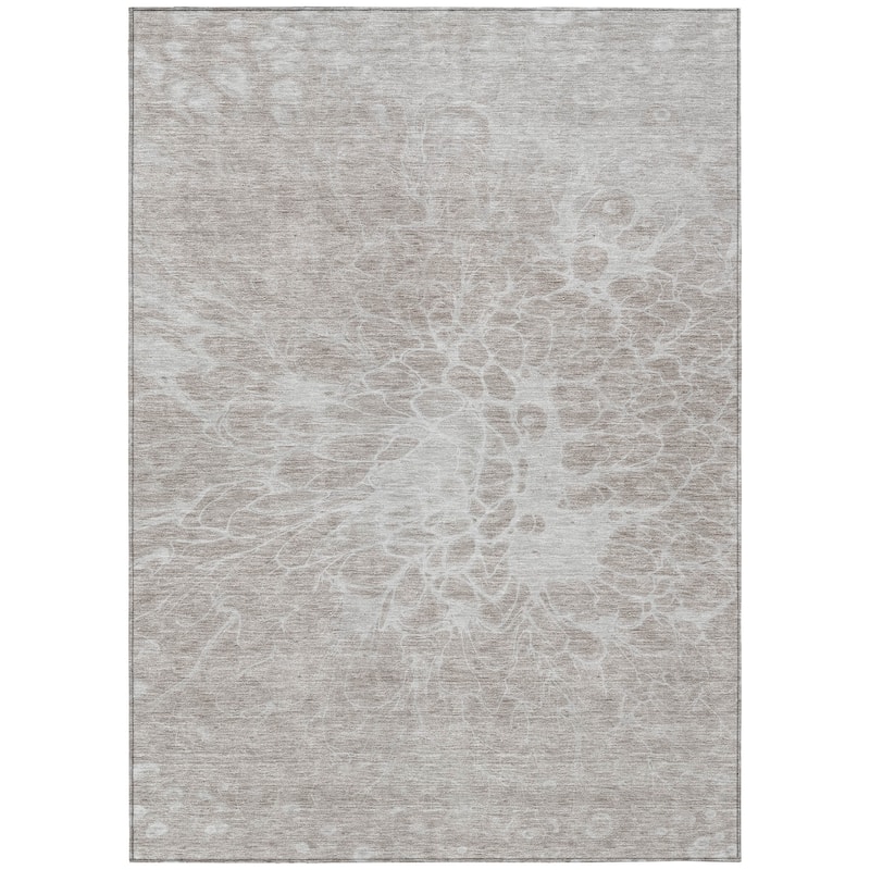 Machine Washable Indoor/ Outdoor Chantille Modern Vintage Floral Rug