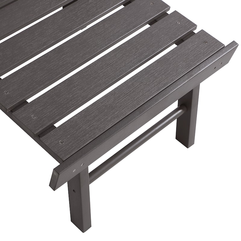 Hurley Folding Poly Adirondack Chair with Pull-out Ottoman (Set of 2)