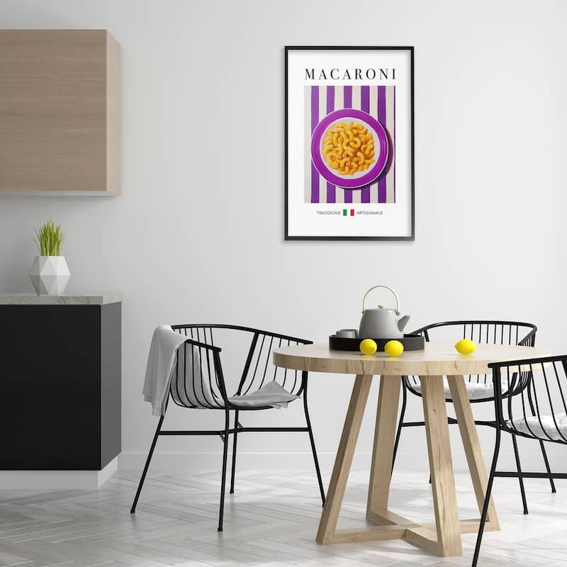 Stupell Traditional Macaroni Pasta Framed Giclee Art Design By Andreas Magnusson