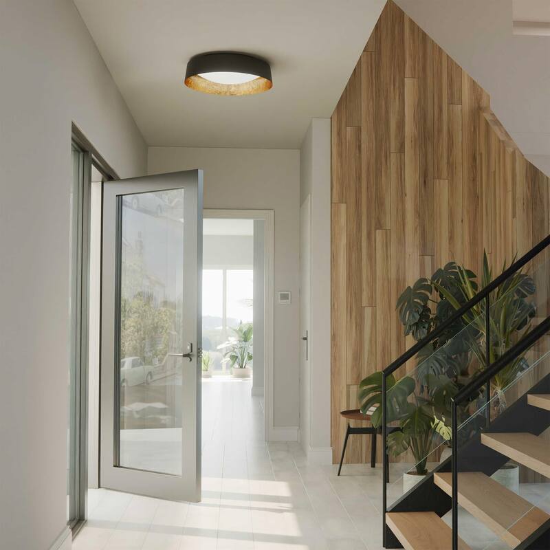 Gilt 18in LED Flush Mount 3000K in Bronze Gold Leaf