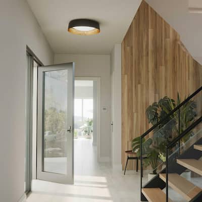 Gilt 18in LED Flush Mount 3000K in Bronze Gold Leaf