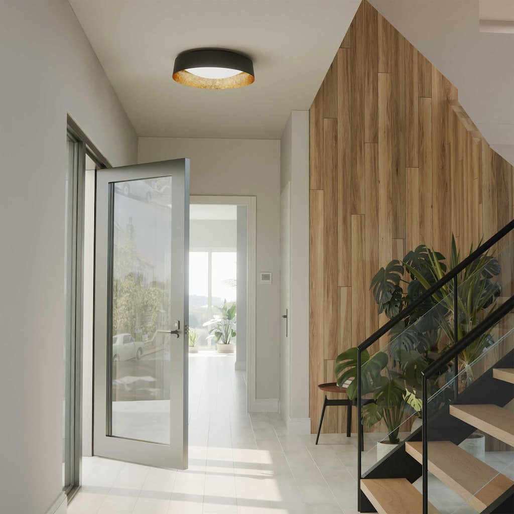Gilt 18in LED Flush Mount 3000K in Bronze Gold Leaf