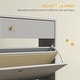 preview thumbnail 23 of 25, HOMCOM Narrow Shoe Cabinet for Entryway, Modern Shoe Storage Cabinet with Wave-like Panels, 2 Flip Drawers