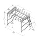 preview thumbnail 10 of 30, Max and Lily Full-Size High Loft Bed