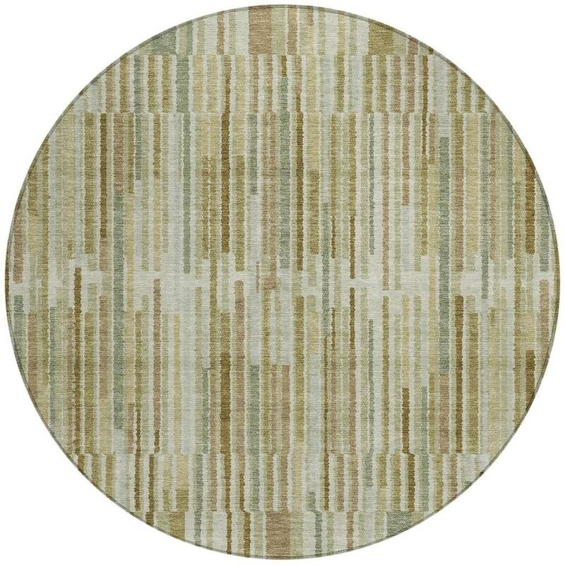 HomeRoots Striped Transitional Rectangle Outdoor Rug