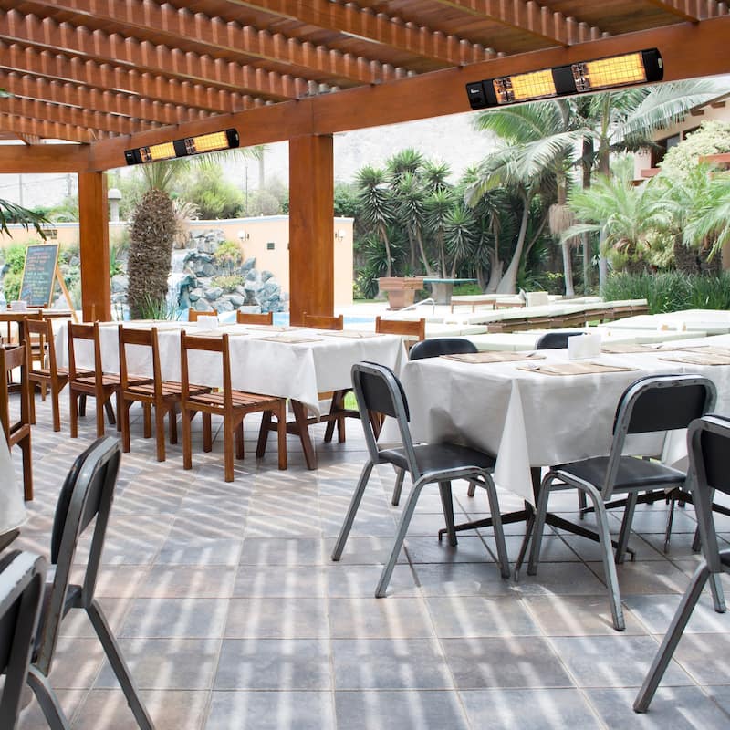 3000W, 240V Indoor/Outdoor Electric Infrared Patio Heater, with Remote