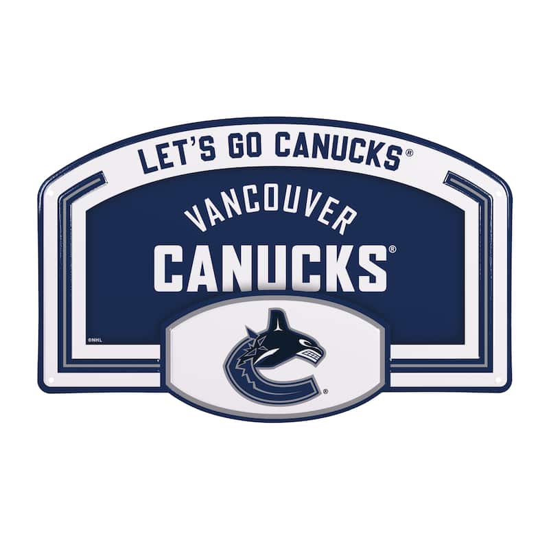 Vancouver Canucks Embossed Steel Wall Sign, 11" x 17"